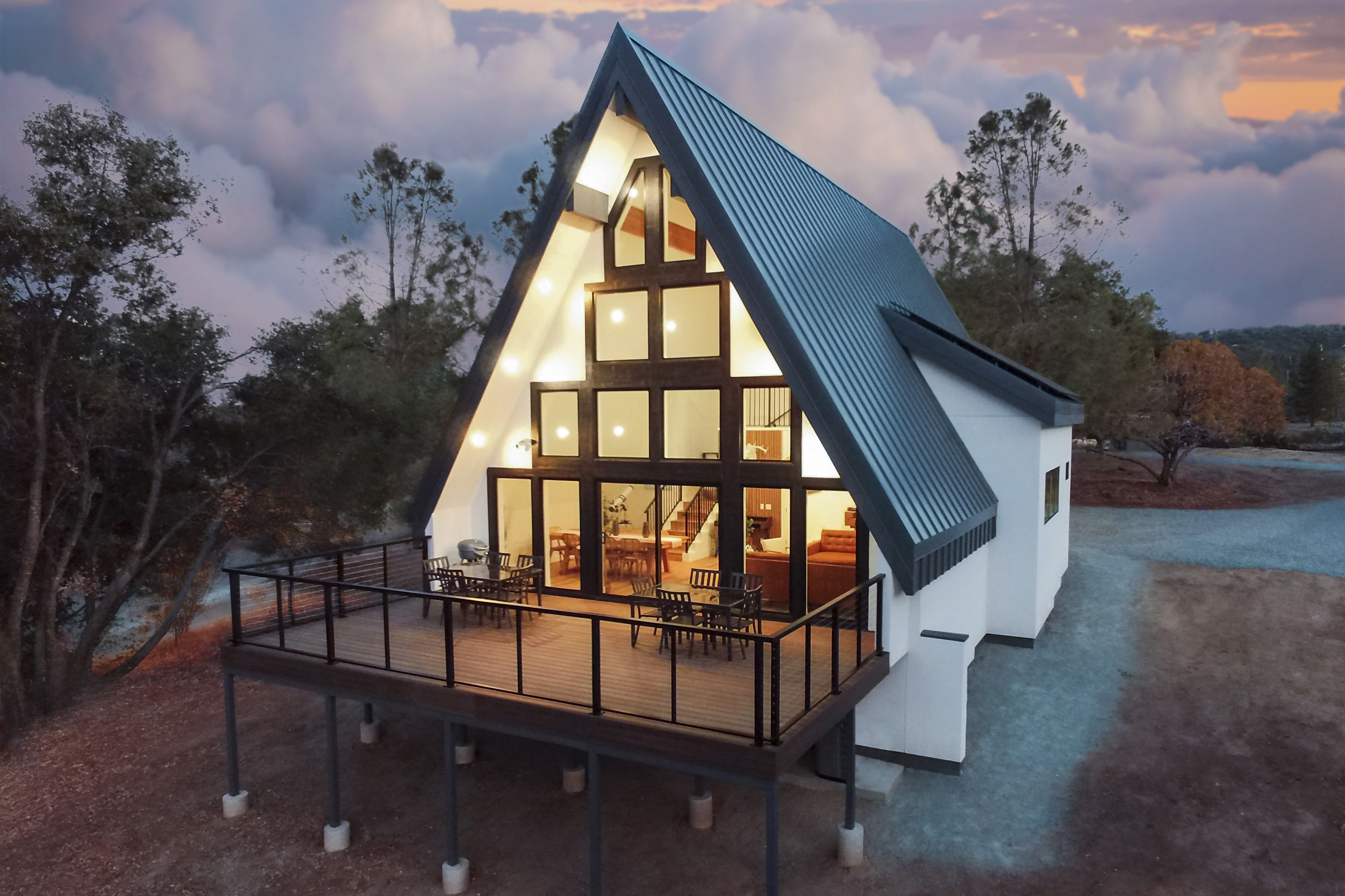 Solitude A-Frame exterior with stunning mountain views
